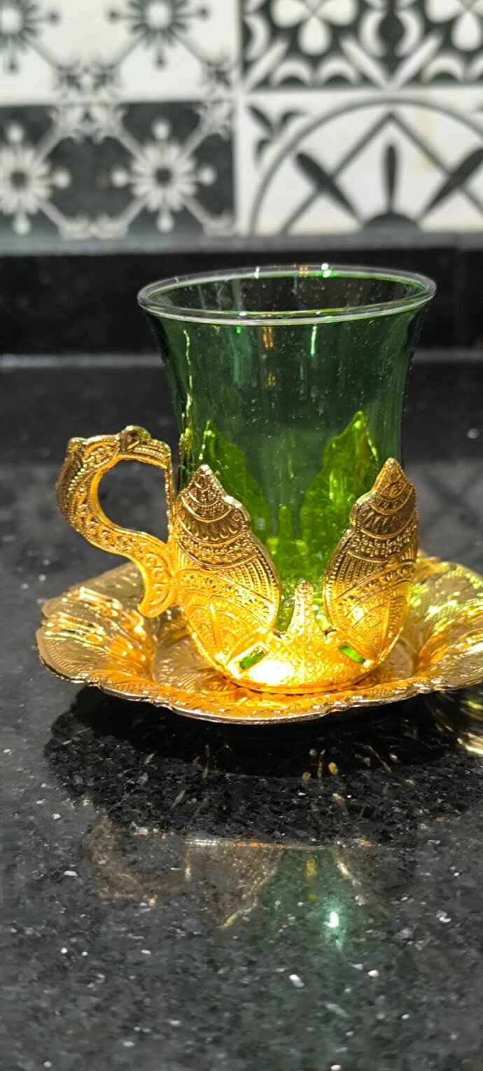 ⁦📢 طقم شاي تركي فاخر - 7 قطع ☕✨⁩ - الصورة ⁦2⁩